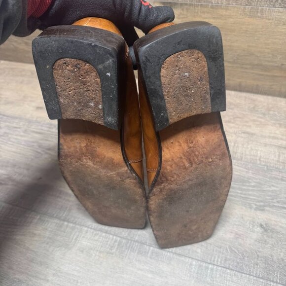 Fratelli Brown Leather Split Toe Oxford Shoes Men's Size 10 - Picture 4 of 6